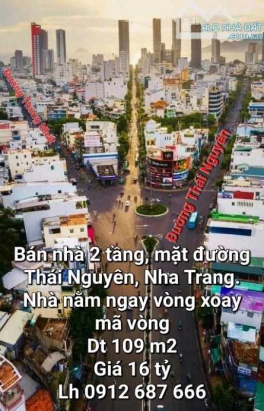 Bán nhà 2 tầng mặt tiền Đường Thái Nguyên, Phước Tân, Nha Trang, Khánh Hòa.