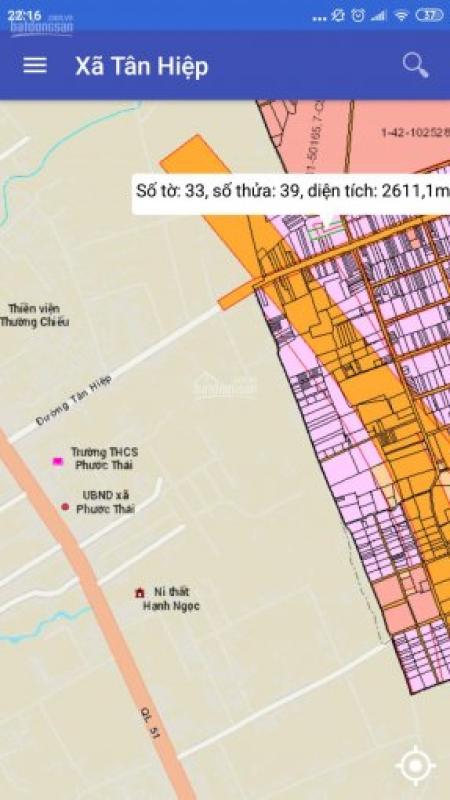 Kẹt tiền bán gấp đất tại cổng Kho Logistic 2611.1m2 Long Thành, đất nông thôn Tân Hiệp gần QL51