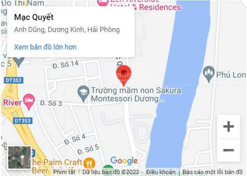 CHÍNH CHỦ BÁN ĐẤT TẠI ĐƯỜNG MẠC QUYẾT PHƯƠNG ANH DŨNG QUẬN DƯƠNG KINH HẢI PHÒNG