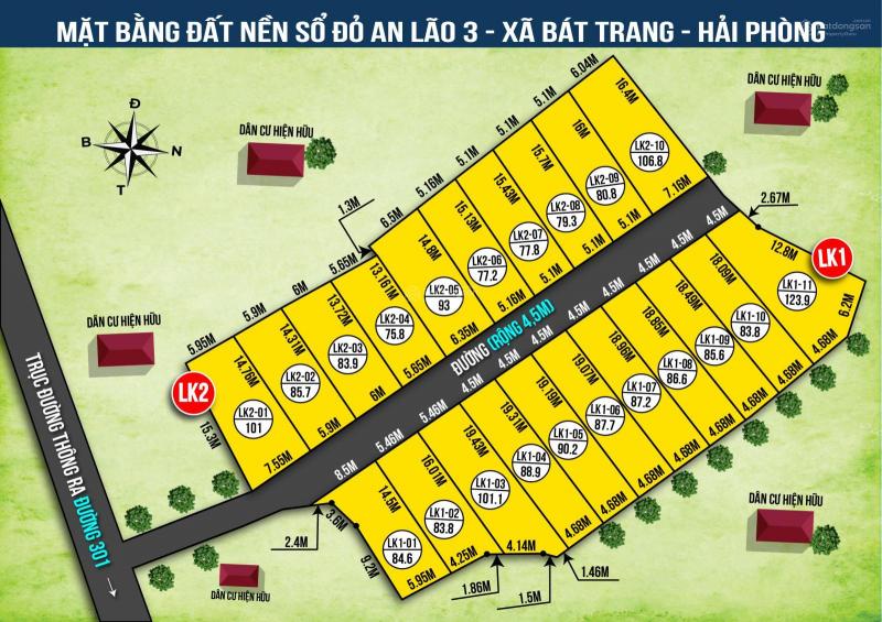 CHÍNH CHỦ BÁN ĐẤT NỀN TẠI BÁT TRANG, HẢI PHÒNG - CÁCH KCN TRÀNG DUỆ 3