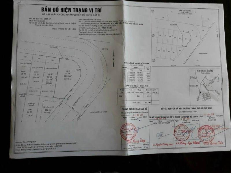 BÁN LÔ ĐẤT 2 MẶT TIỀN - 10.8 TỶ - 104M2 - ĐỖ XUÂN HỢP - NGAY ĐH VĂN HOÁ - Q9