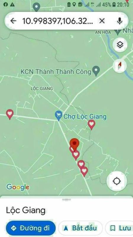 Cần bán đất , mặt tiền đường Tỉnh Lộ 825,xã Lộc Giang, Đức Hòa 