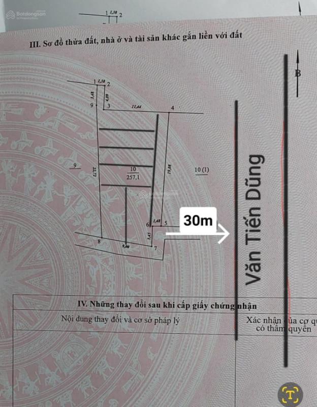 Bán 257m2 đất thổ cư tại Đình Quán, Bắc Từ Liêm, Hà Nội