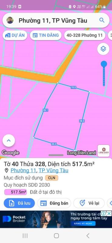 Bán đất hẻm chính 78 đô lương p11 tp vũng tàu .