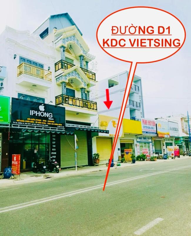 ✔️Bán Nhà 1 Trệt 1 Lầu KDC Vietsing Thuận An. ( Mặt Tiền Đường D1 )