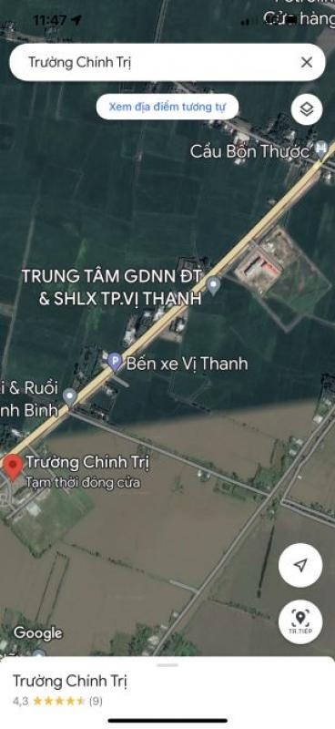 HÀNG HIẾM BÁN ĐẤT MẶT TIỀN QL6C GẦN NGAY TRUNG TÂM TP. VỊ THANH