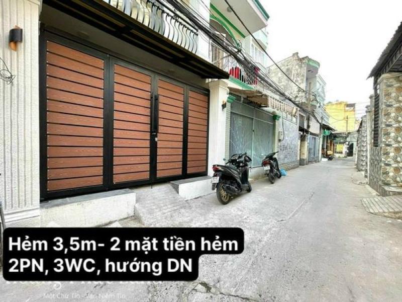 BÁN NHÀ PHỐ MỚI HOÀN THIỆN MẶT TIỀN HẺM XE HƠI 3.5M - ĐƯỜNG HUỲNH TẤN PHÁT