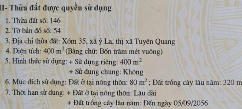 Bán Đất gần trường Cao Đằng Nghề, phường Ỷ La, thành phố Tuyên Quang, tỉnh Tuyên Quang