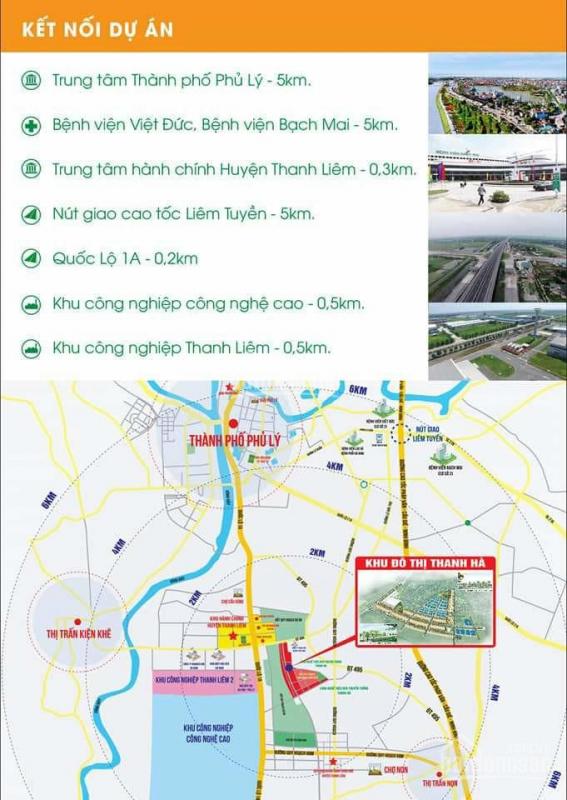 Bán đất mặt đường kinh doanh trung tâm dự án Lk 5 mặt đường 20,5 m KĐT Thanh Hà Thanh Liêm Hà Nam