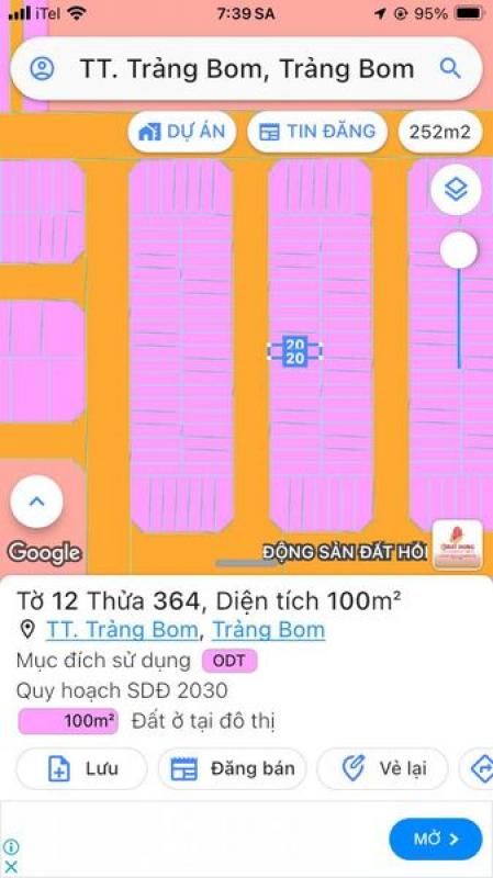 BÁN ĐẤT TRẢNG BOM HƯNG THUẬN