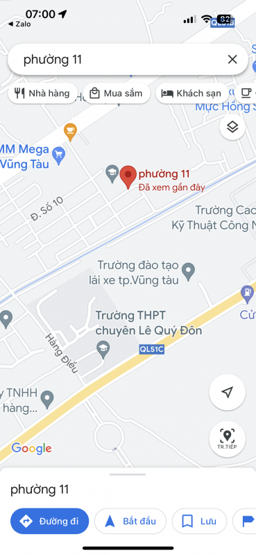 Sang nhượng lô đất đẹp khu Biệt Thự Phước Sơn, Phường 11, TP Vũng Tàu. 