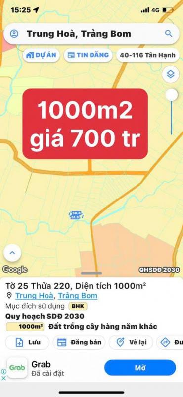 TRUNG HOÀ-TRẢNG BOM- ĐỒNG NAI giá cắt lỗ 40% ạ 