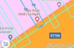 Mặt tiền DT768. Gần chợ Thạnh Phú. 