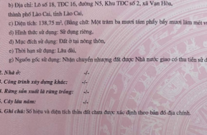 Cần bán gấp lô đất tái định cư Vạn Hoà 2 